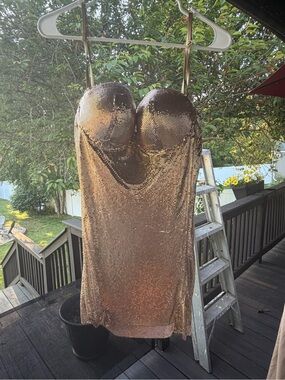 POSTER GIRL Gold Sequin Mini Dress